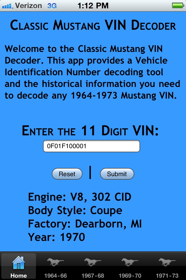classic ford vin decoder